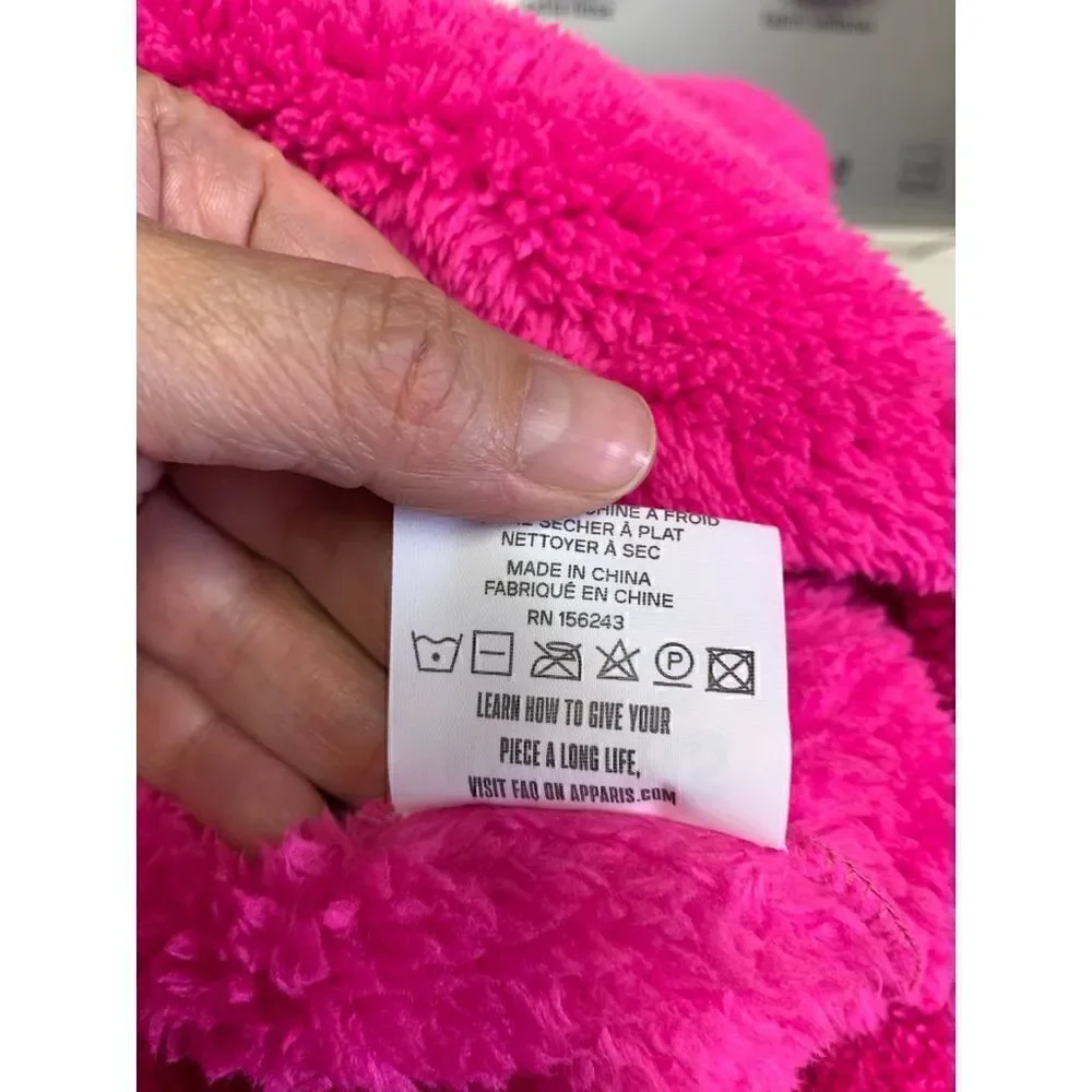 Apparis Fuschia Crop Teddy Size L/XL